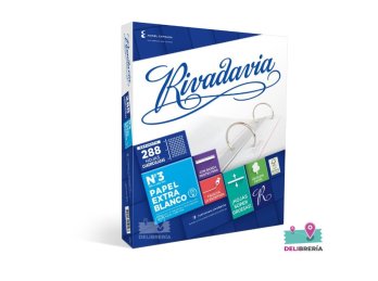 REPUESTO RIVADAVIA EXTRA BLANCO  288 HOJAS CUADRIC C/BANDA 
