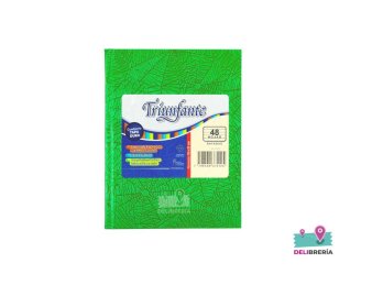 CUADERNO TRIUNFANTE 16X21 X 50 HJS VERDE MANZANA