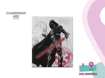 CUADERNO 19,5 X 24 MOOVING TAPA DURA 48 HS STAR WARS