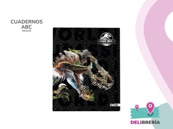 CUADERNO 19,5 X 24 MOOVING TAPA DURA 48 HS JURASSIC WORLD