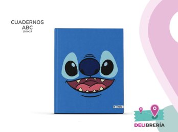 CUADERNO 19,5 X 24 MOOVING TAPA DURA 48 HS STITCH