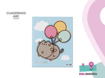CUADERNO 19,5 X 24 MOOVING TAPA DURA 48 HS PUSHEEN