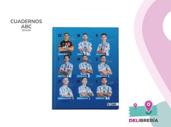 CUADERNO 19,5 X 24 MOOVING TAPA DURA 48 HS AFA