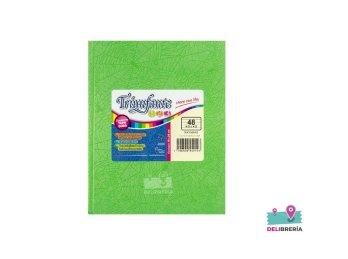 CUADERNO TRIUNFANTE 123 19X24 T/D X 50 HJS RAYADO VERDE MANZANA