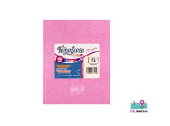 CUADERNO TRIUNFANTE 123 19X24 T/D X 50 HJS RAYADO ROSA