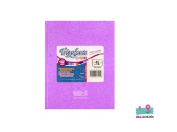 CUADERNO TRIUNFANTE 123 19X24 T/D X 50 HJS RAYADO LILA