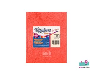 CUADERNO TRIUNFANTE 123 19X24 T/D X 50 HJS RAYADO ROJO